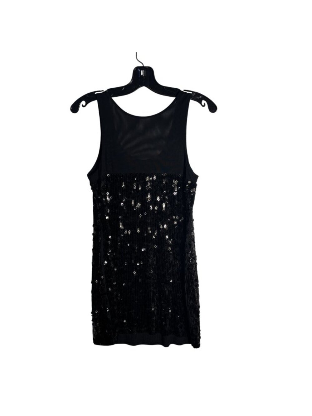 Black Y2k Inspired Sequin Sleeveless Mini Dress By Express S - Picture 3 of 8
